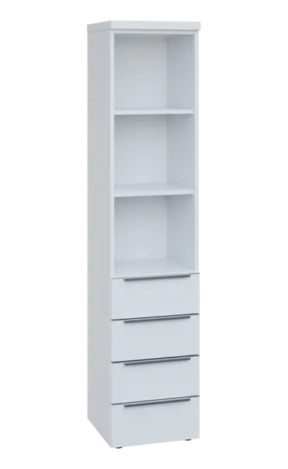 SIN 5 - 44ZN kancelářská skříň, 4-zásuvková/nika, 1820x400x400, bílá